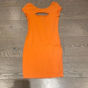 Orange cutout dress